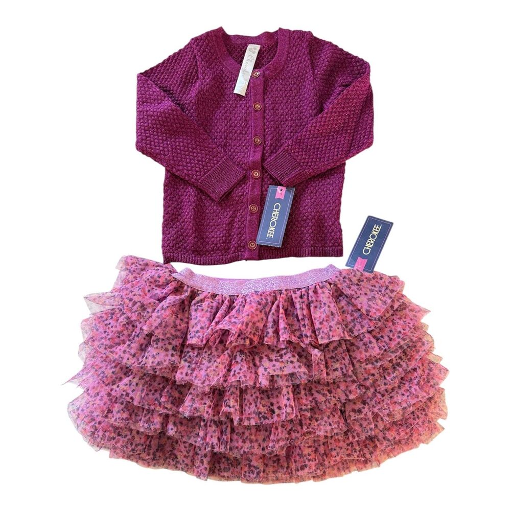 Tutu Skirt & Cardigan Sweater 18 Months Toddler Baby Girls Tulle Ballerina Poufy - Picture 8 of 8